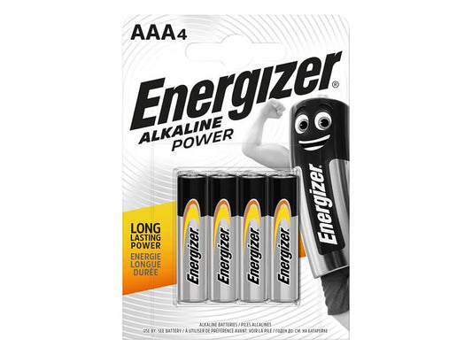 Energizer® AAA Cell Alkaline Power Batteries (Pack 4) ENGPOWERAAA