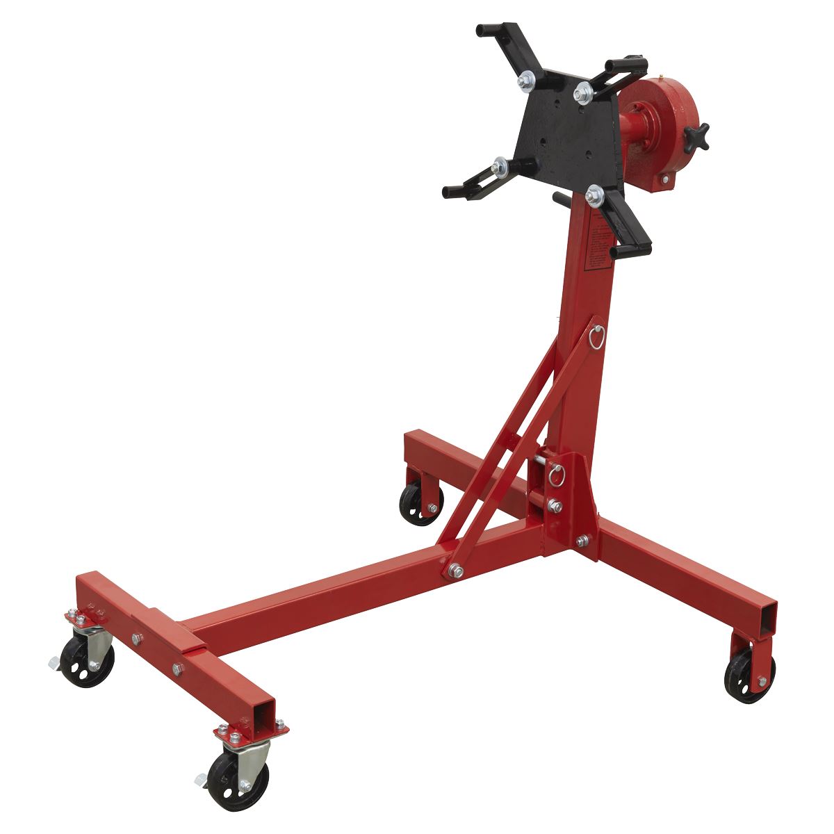Sealey Folding 360� Rotating Engine Stand with Geared Handle Drive, 450kg Capacity ES480D