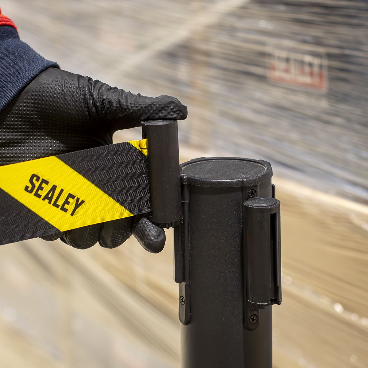 Sealey Retractable Safety Belt Barrier Post Set of 2 For Electric Vehicle EV23