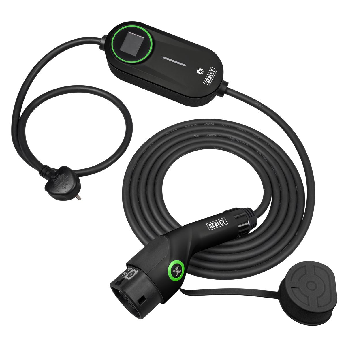 Sealey EV Charger Adjustable 3.5kW Type 2 to UK 3-Pin Plug Portable 5m EVAC2