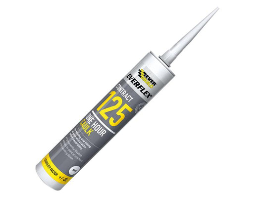Everbuild Sika One Hour Caulk 125 White 300ml EVB125C3