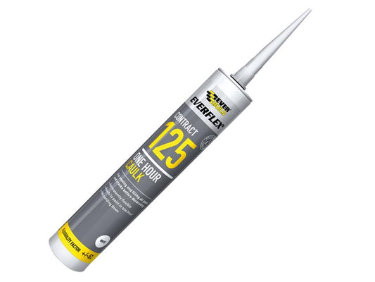 Everbuild Sika One Hour Caulk 125 White 380ml EVB125C4