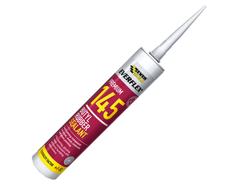 Everbuild Sika Everflex® 145 Butyl Rubber Sealant 300ml Grey EVB145GY