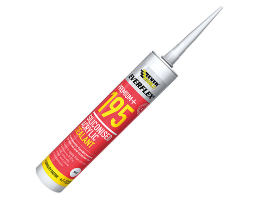 Everbuild Sika Everflex® 195 Siliconised Acrylic White 300ml EVB195WE