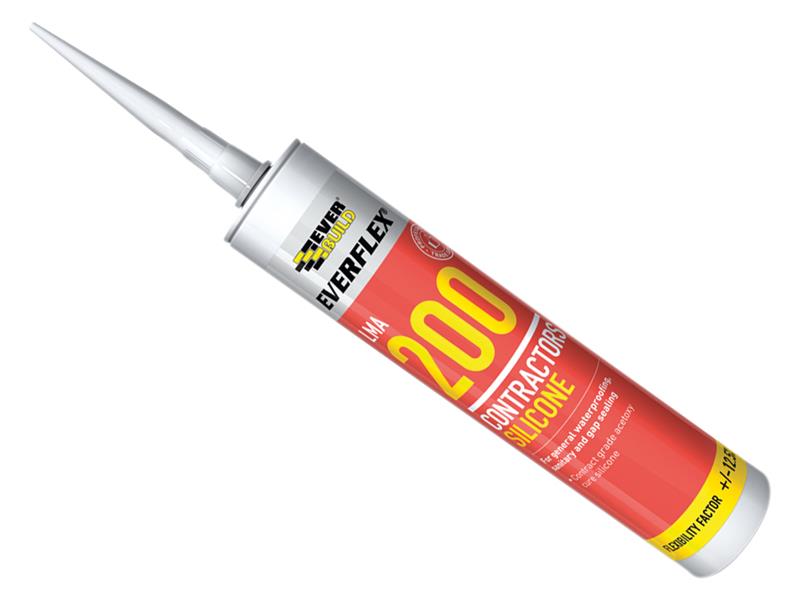 Everbuild Sika Everflex® LMA 200 Contractor's Silicone 295ml Translucent EVB200TR