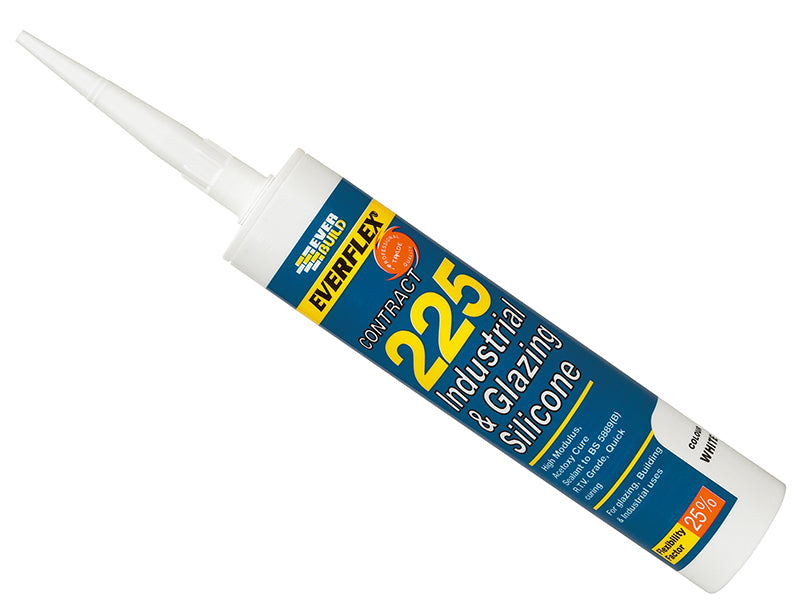 Everbuild Sika Everflex® 225 Industrial & Glazing Silicone Black 295ml EVB225BL