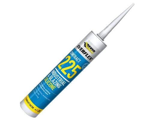 Everbuild Sika Everflex® 225 Industrial & Glazing Silicone White 295ml EVB225WH