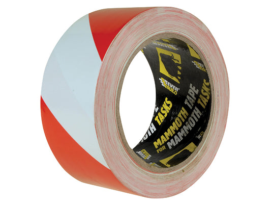 Everbuild Sika PVC Hazard Tape Red / White 50mm x 33m EVB2HAZRD
