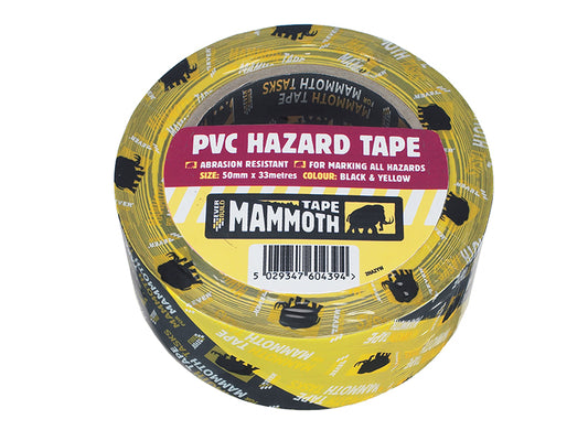 Everbuild Sika PVC Hazard Tape Black / Yellow 50mm x 33m EVB2HAZYW