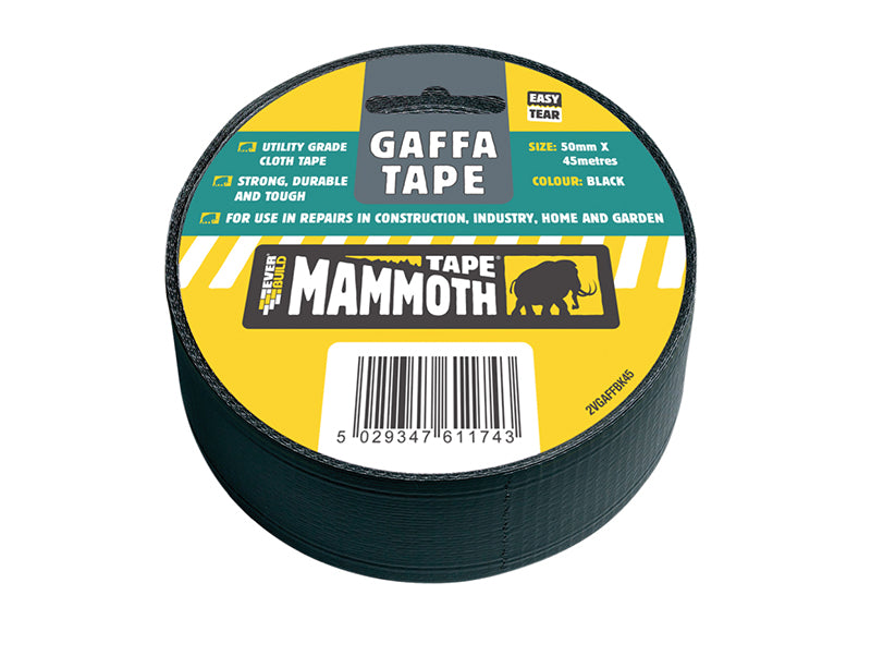 Everbuild Sika Gaffa Tape 50mm x 45m Black EVB2VGTBK45