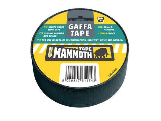 Everbuild Sika Gaffa Tape 50mm x 45m Black EVB2VGTBK45