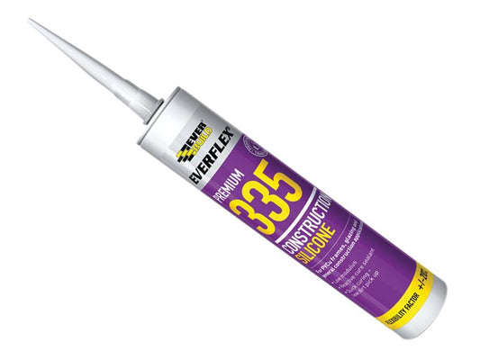Everbuild Sika Everflex® 335 Construction Silicone White 295ml EVB335WE