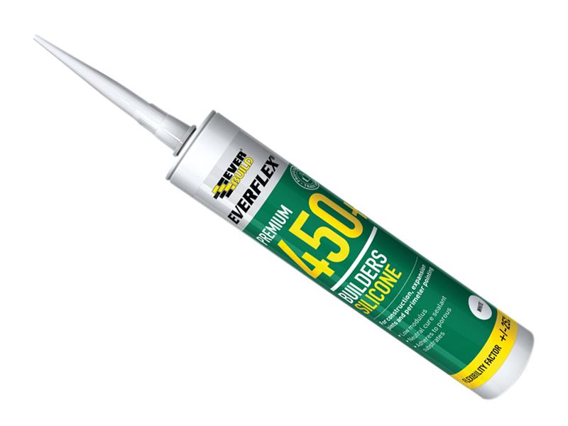 Everbuild Sika Everflex® 450 Builder's Silicone Sealant Clear 300ml EVB450CL