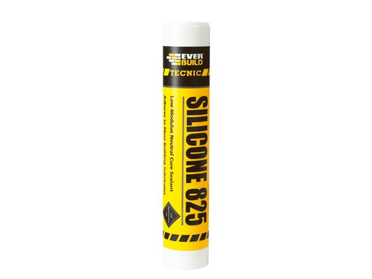 Everbuild Sika 825 Tecnic Silicone 380ml White EVB825WH