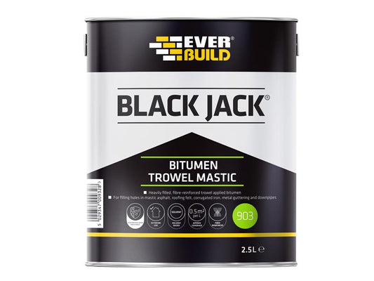 Everbuild Sika Black Jack® 903 Bitumen Trowel Mastic 2.5 litre EVB90302