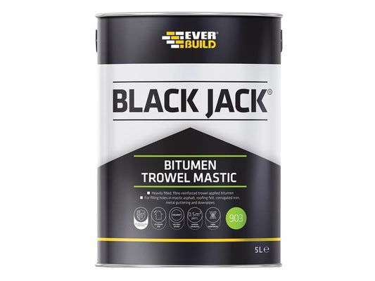 Everbuild Sika Black Jack® 903 Bitumen Trowel Mastic 5 litre EVB90305