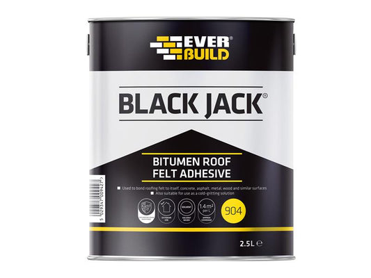 Everbuild Sika Black Jack® 904 Bitumen Roof Felt Adhesive 2.5 litre EVB90402
