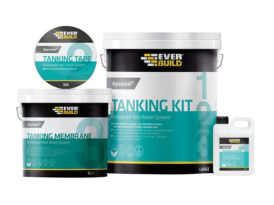 Everbuild Sika Aquaseal Wet Room System Kit 4.5m² EVBAQSKIT45