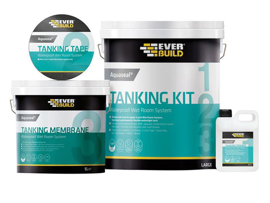 Everbuild Sika Aquaseal Wet Room System Kit 7.5m² EVBAQSKIT75