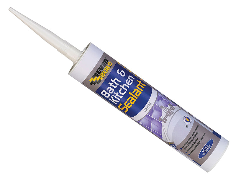 Everbuild Sika Bath & Kitchen Sealant White 290ml EVBBATHWH
