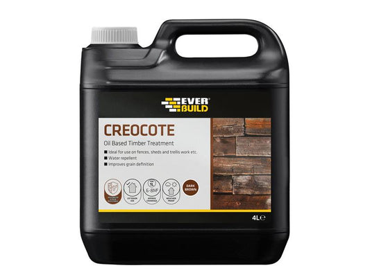 Everbuild Sika Creocote Dark Brown 4 litre EVBCREODKBN4