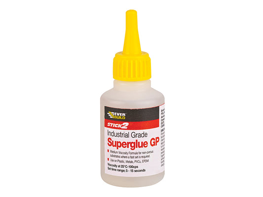 Everbuild Sika Industrial Superglue General Purpose 50g EVBCYN50