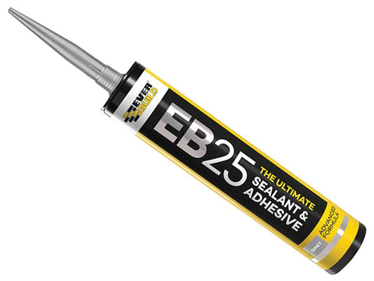Everbuild Sika EB25 Hybrid Sealant Adhesive Grey 300ml EVBEB25GY