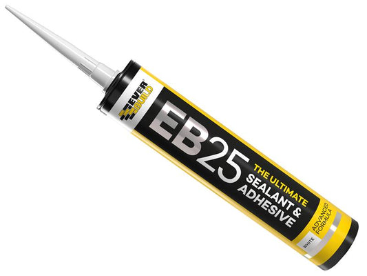 Everbuild Sika EB25 Hybrid Sealant Adhesive White 300ml EVBEB25WE