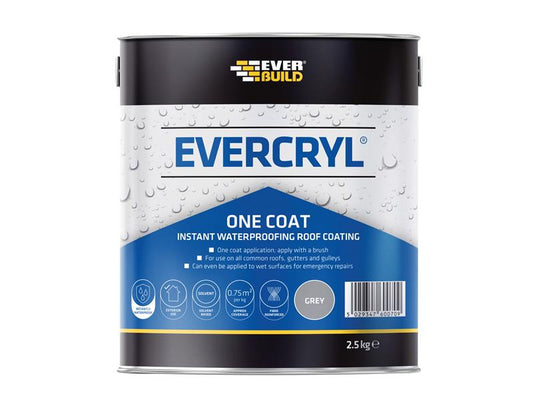 Everbuild Sika EVERCRYL® One Coat Grey 2.5kg EVBEVC02GR