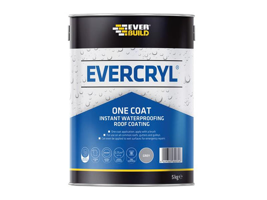 Everbuild Sika EVERCRYL® One Coat Grey 5kg EVBEVCRYL5GR