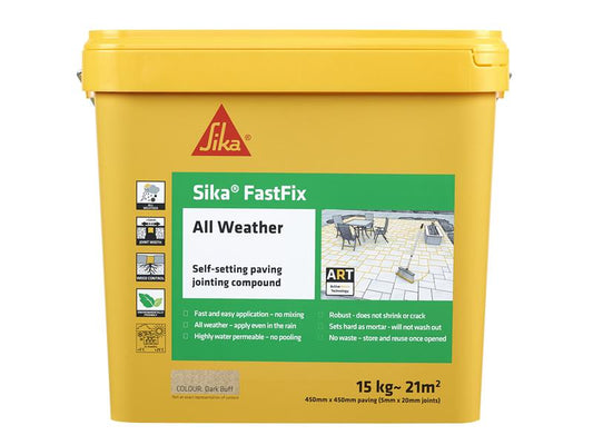 Everbuild Sika Sika® FastFix All Weather Dark Buff 15kg EVBFFIXDB15