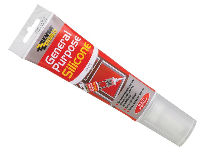 Everbuild Sika General Purpose Easi Squeeze Silicone Sealant Clear 80ml EVBGPSESQCL