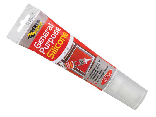 Everbuild Sika General Purpose Easi Squeeze Silicone Sealant Clear 80ml EVBGPSESQCL