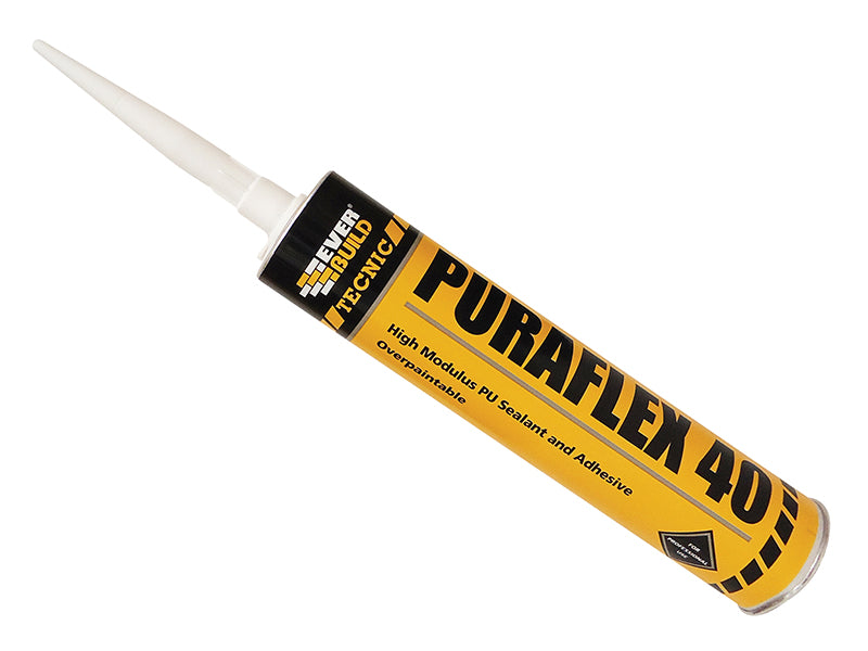 Everbuild Sika Industrial Puraflex 40 Sealant Black 300ml EVBINDPU40BK