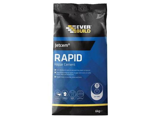 Everbuild Sika Jetcem Rapid Set Cement 12kg (2 x 6kg Pack) EVBJETCEM6