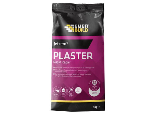 Everbuild Sika Jetcem Quick Set Patching Plaster (Single 6kg Pack) EVBJETPATCH6