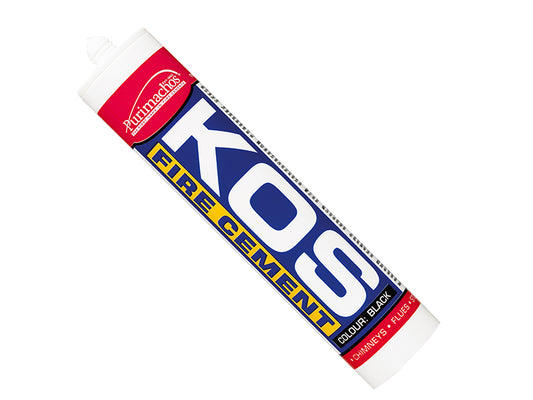 Everbuild Sika KOS Fire Cement Black Cartridge C3 300ml EVBKOSBKLC3
