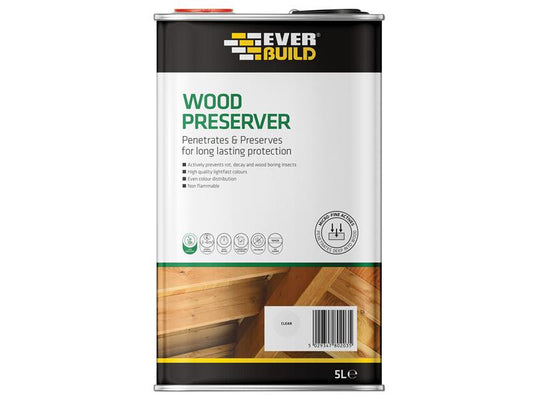 Everbuild Sika Wood Preserver Dark Oak 5 litre EVBLJDO05