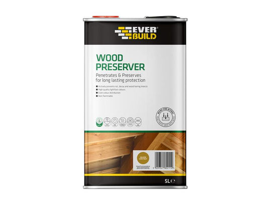 Everbuild Sika Wood Preserver Golden Chestnut 5 litre EVBLJGC05