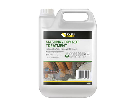 Everbuild Sika Masonry Dry Rot Treatment 5 litre EVBLJROT05