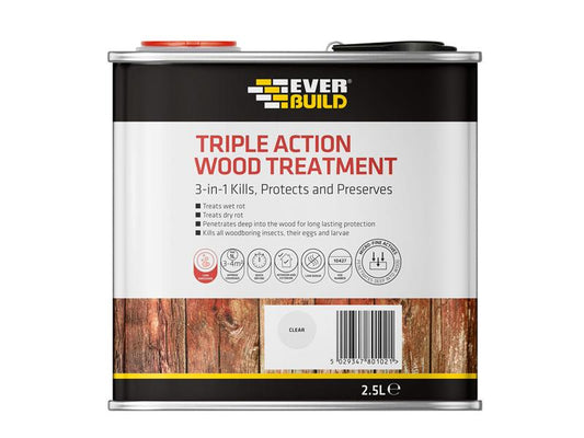 Everbuild Sika Triple Action Wood Treatment 2.5 litre EVBLJUN02