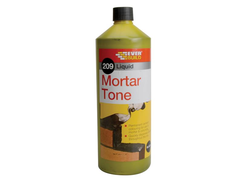 Everbuild Sika 209 Liquid Mortar Tone Black 1 litre EVBLMTBK1