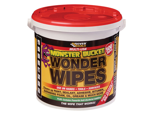 Everbuild Sika Monster Wonder Wipes (Tub 500) EVBMONSTERW