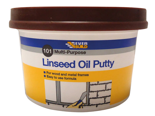 Everbuild Sika 101 Multi-Purpose Linseed Oil Putty Brown 500g EVBMPPB05