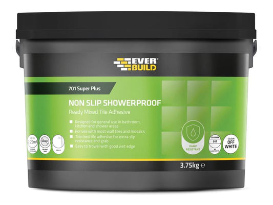 Everbuild Sika 701 Acrylic Non Slip Tile Adhesive 3.75kg EVBNS02