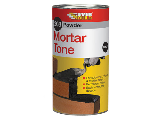 Everbuild Sika 208 Powder Mortar Tone Black 1kg EVBPMTBK1