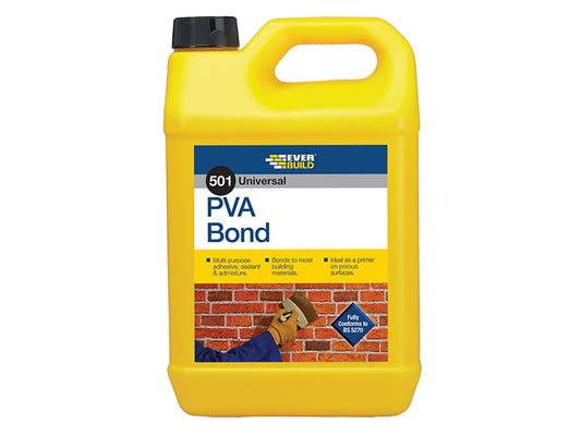 Everbuild Sika 501 Universal PVA Bond 5 litre EVBPVA5L
