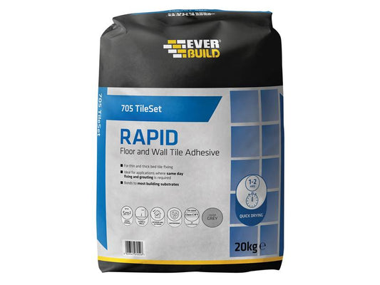 Everbuild Sika 705 Rapid Set Tile Mortar 20kg EVBRAPID20