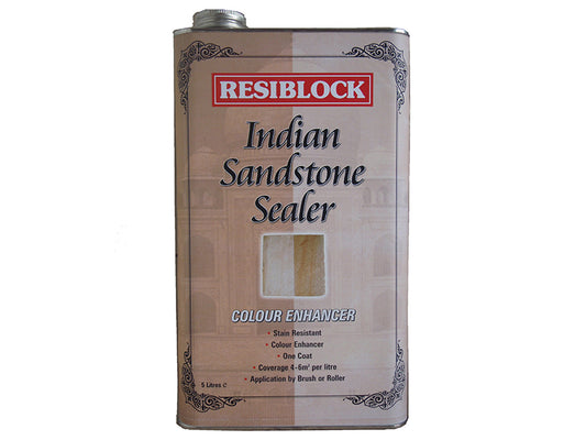 Everbuild Sika Resiblock Indian Sandstone Sealer Colour Enhancer 5 litre EVBRBINDENH5