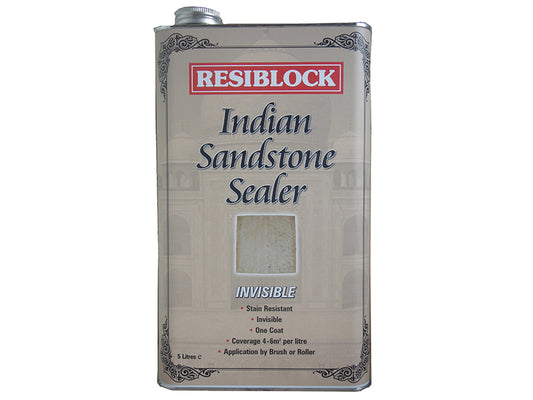 Everbuild Sika Resiblock Indian Sandstone Sealers Invisible 5 litre EVBRBINDINV5